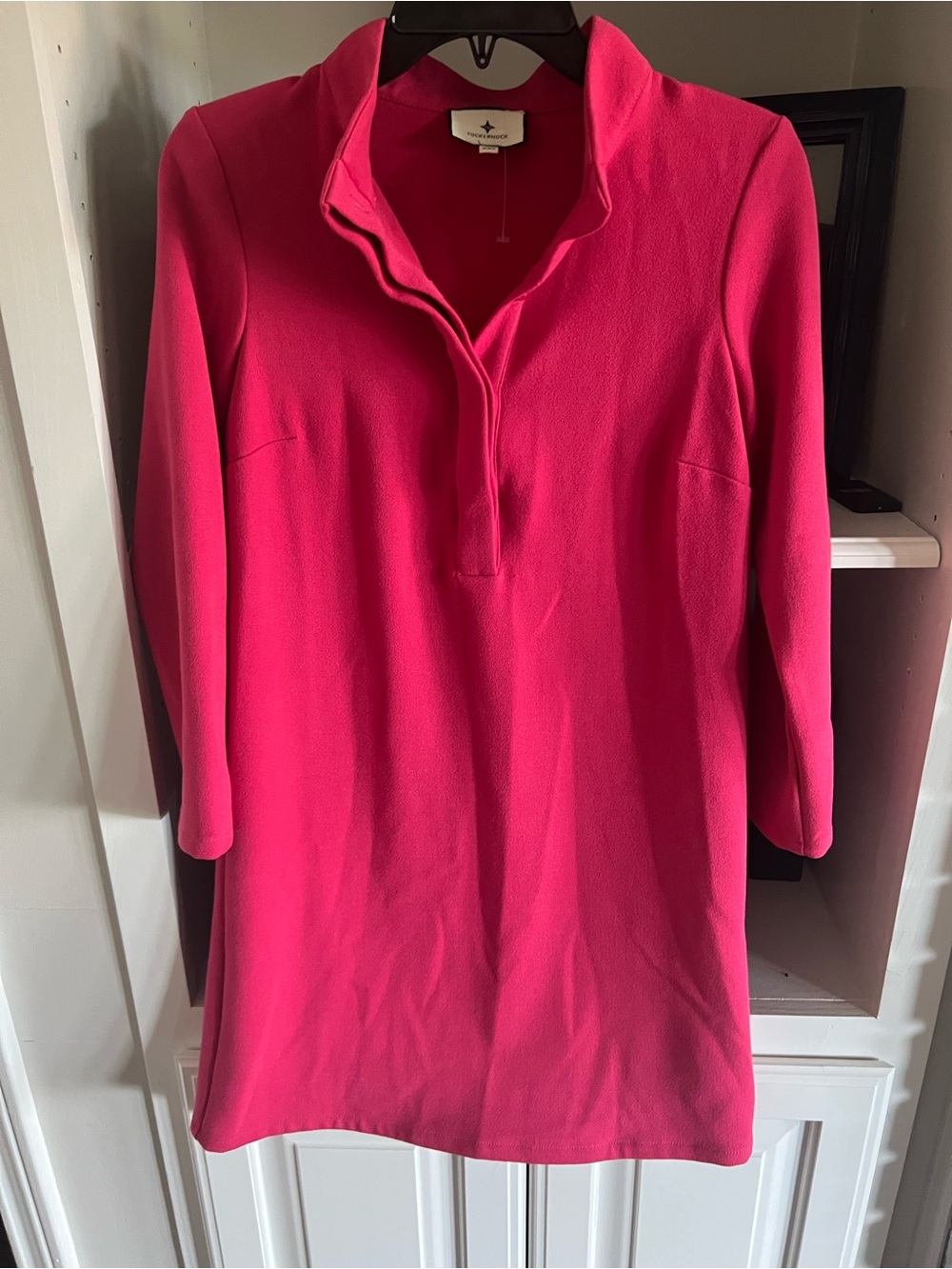 Tuckernuck HOT Pink Shirt Dress Long Sleeves XXS XS